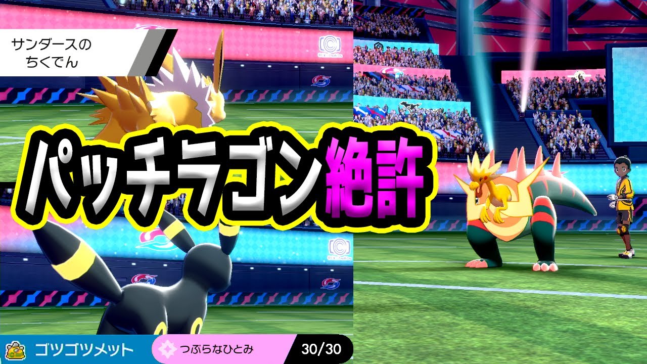 イーブイズ パッチラゴンを絶対に許さない布陣 ポケモン剣盾 Youtube