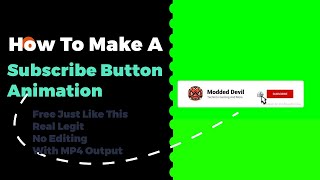 How To Make A Beautiful Subscribe Button Animation Totally Free | No Editing | MP4 Output |