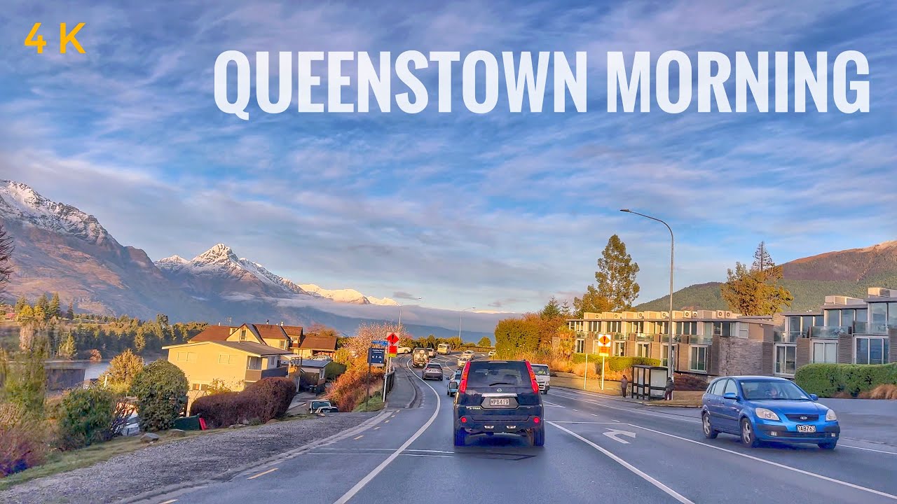 Queenstown Morning Traffic | Drive From Frankton to Town Centre | New Zealand Driving Tour 2024 4K