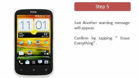 HTC Desire C factory reset