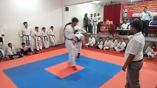 Karate fight Final Prince Raj VS Gufran at 3rd MOHALI district KARATE CHAMPIONSHIP 2024-25 #wkf