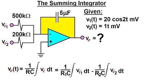 Electrical Engineering: Ch 6: Capacitors (22 of 26) The Summing Integrator Circuit
