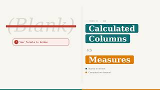 Calculated Columns vs Measures in Power BI — DAX Explained