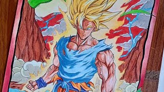 Goku super Saiyan 3 Drawing by Shahmeer sasson arts