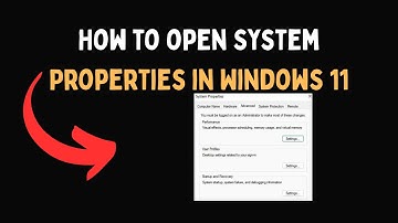 How to open System Properties in Windows 11