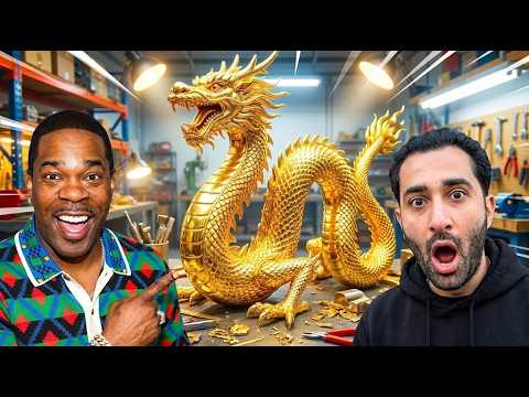 BUSTA RHYMES Gets a CUSTOM GOLDEN DRAGON at TraxNYC!!!