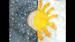 moon sun easy painting draw