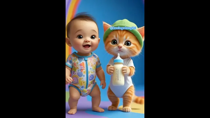 Kucing dan bayi joget asik kali😊 #lucu #cartoon #babylucu #kucinglucu #kucing #virals