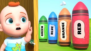 Who's At the Door? Crayon Surprises! | Lolo Nursery Rhymes & Baby Songs