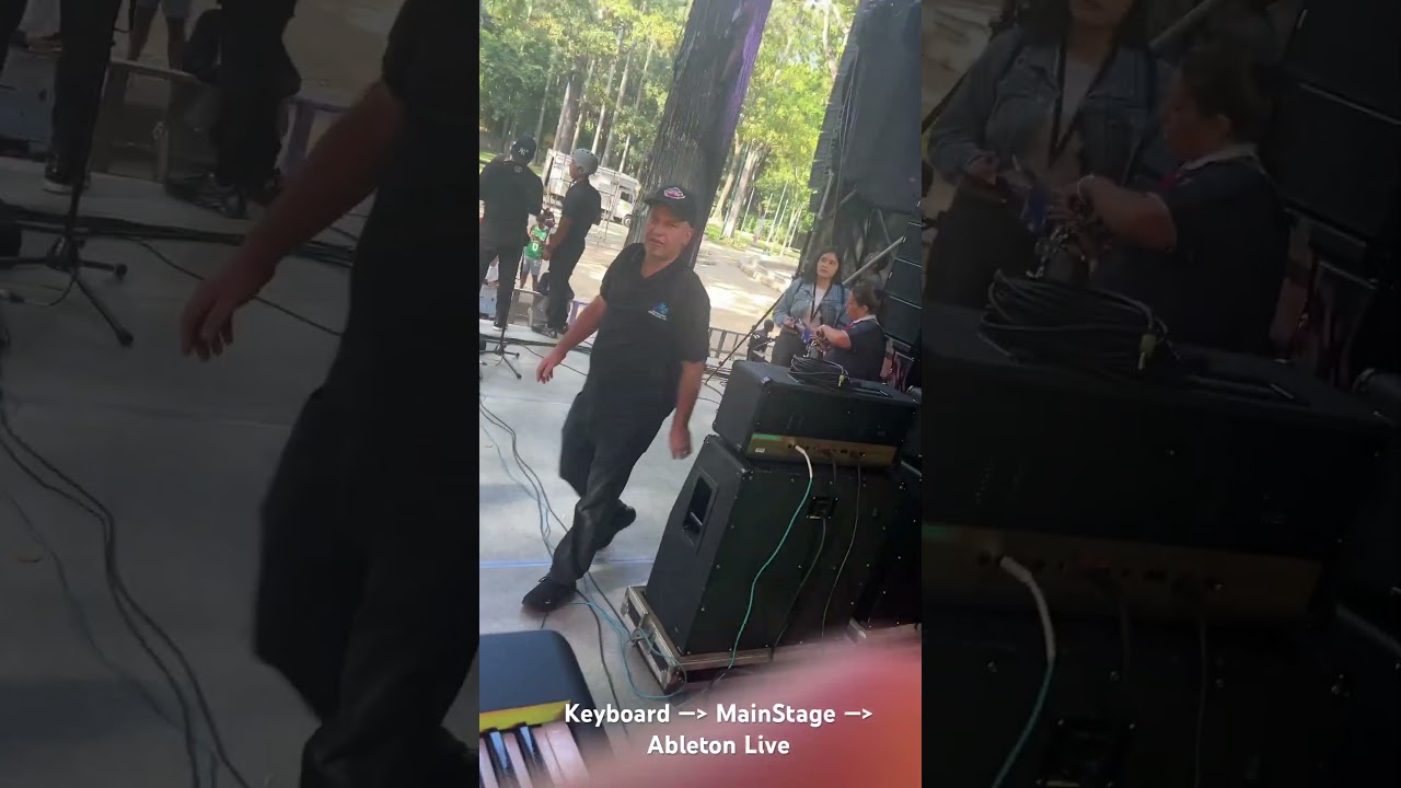 MainStage + Ableton live (backing tracks) 