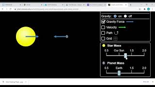‪PhET Gravity and Orbits‬ screenshot 5