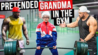 Crazy Grandmother Shocks People In The Gym Prank Aesthetics In Public