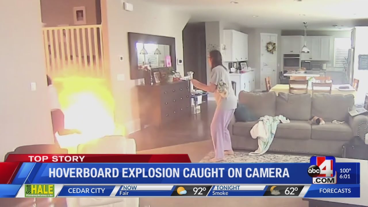 Hoverboard explosion caught on camera YouTube
