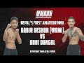 Kabin deshar wami vs abhi dangol  full fight  mmaan  nepals first amateur mma