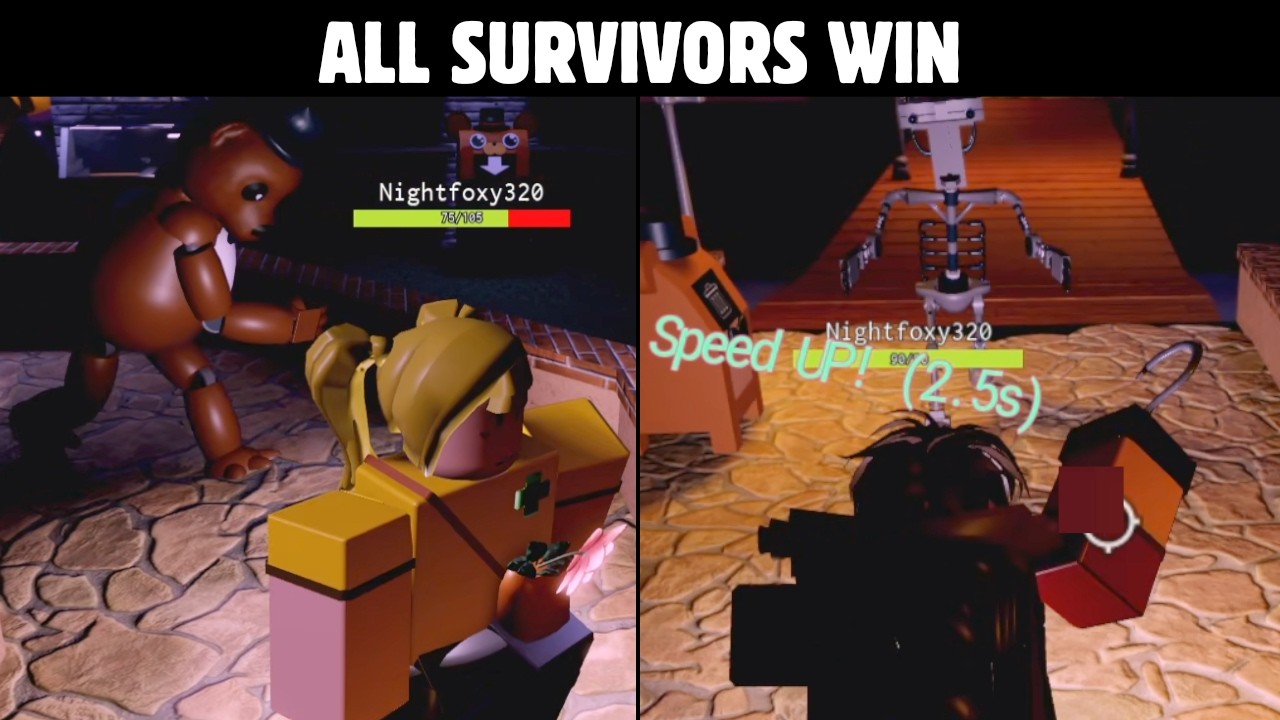All Survivors Win (FNAF ASYM)- Roblox The Dogwatching Asymmetrical