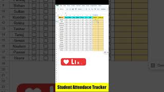 Attendance Tractor Automation #excelshorts #excel #excelhack #excelformula