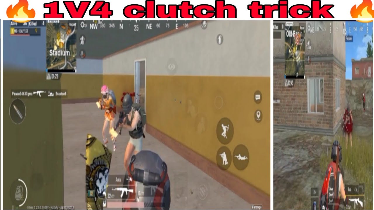 1V4 Clutch trick Pubg Mobile Lite Gameplay || Intense Fight || West ...