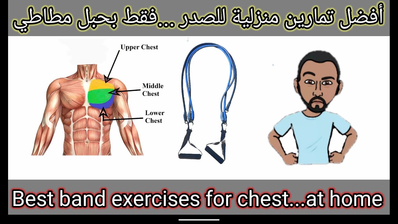 أفضل تمارين منزلية لعضلة الصدر (فقط بحبل المقاومة)- Best resistance band chest workout