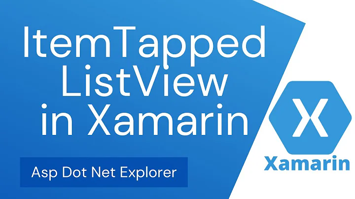 ItemTapped event of ListView in Xamarin Forms | Xamarin.Forms ListView