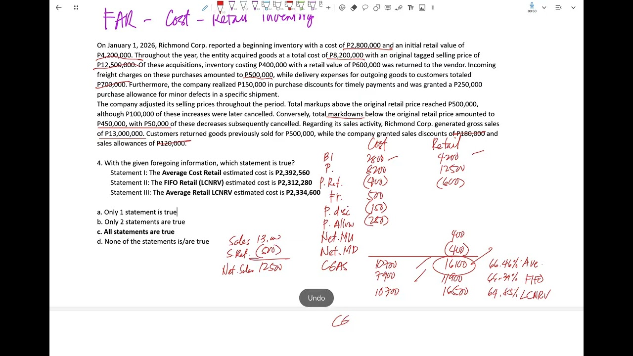 FAR - Cost - Retail Inventory