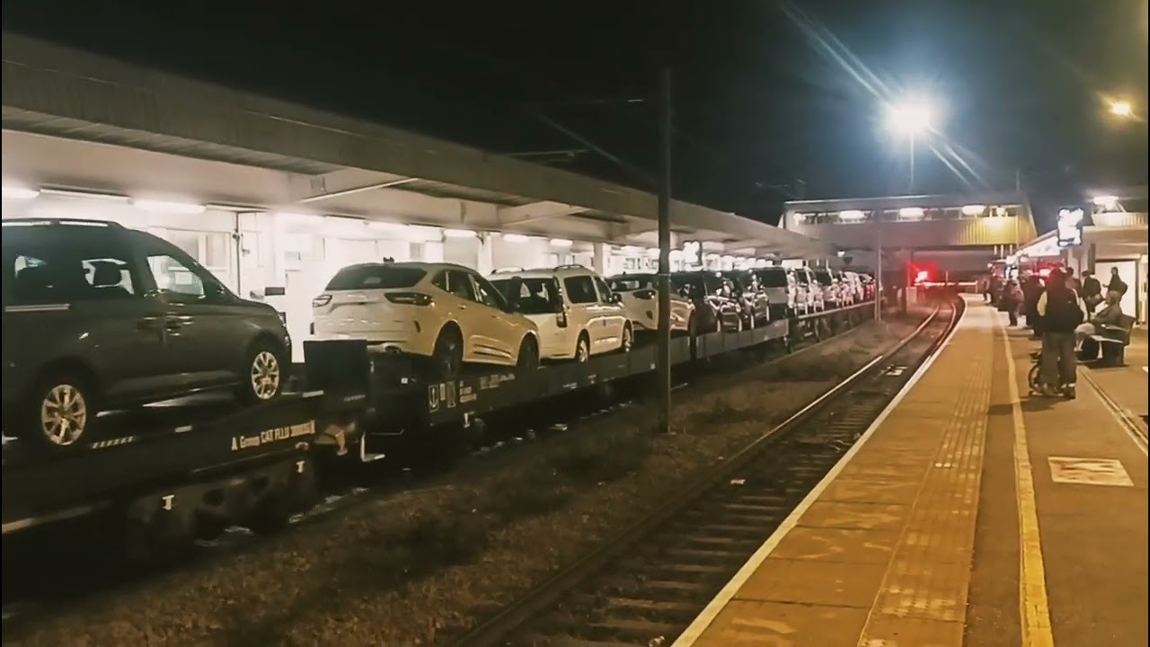 66771 Amanda heading through Peterborough Station to Mossend Down Yard in Scotland 