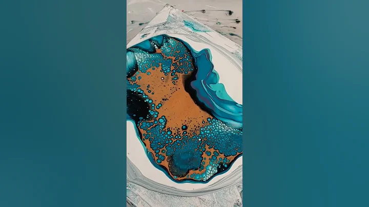 Ocean Vibes | Acrylic Pouring | SheleeArt | Blooms Technique