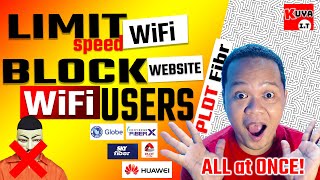 How to BLOCK WiFi user, BLOCK Website and LIMIT INTERNET SPEED |  PLDT, Globe, Converge, SKY Fiber