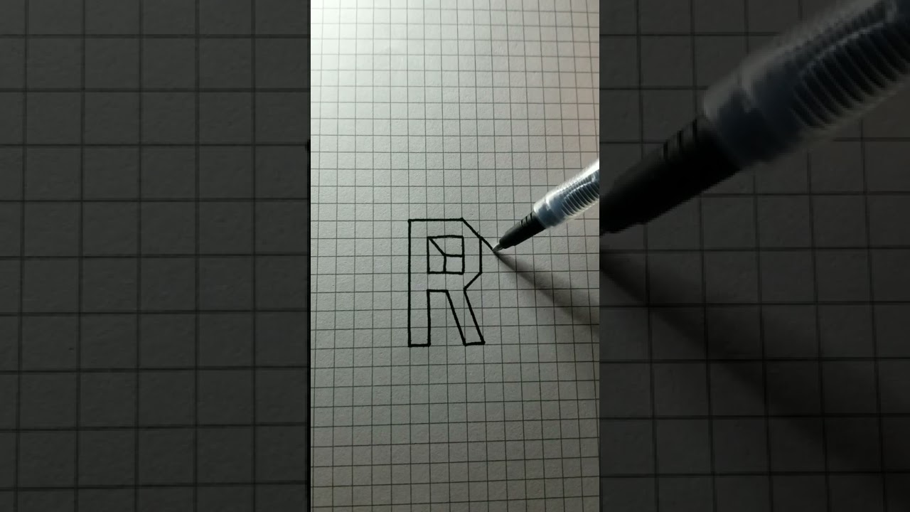 como hacer la letra R 3d 