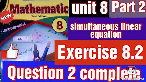 class 8 maths/unit 8/Exercise 8.2/Ques 2/all parts/simultaneous linear equations/‎‎@waseemasalman786