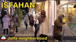 Isfahan Iran 2021 Walking In Jolfa Neighborhood At Night