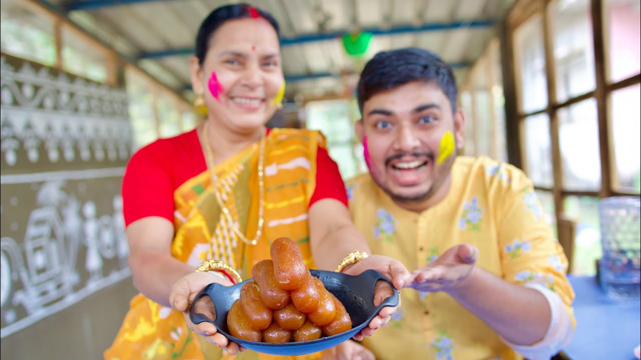 Langcha Sweet Recipe Homemade Sweet Recipe |  হোলি স্পেশাল ল্যাংচা রেসিপি