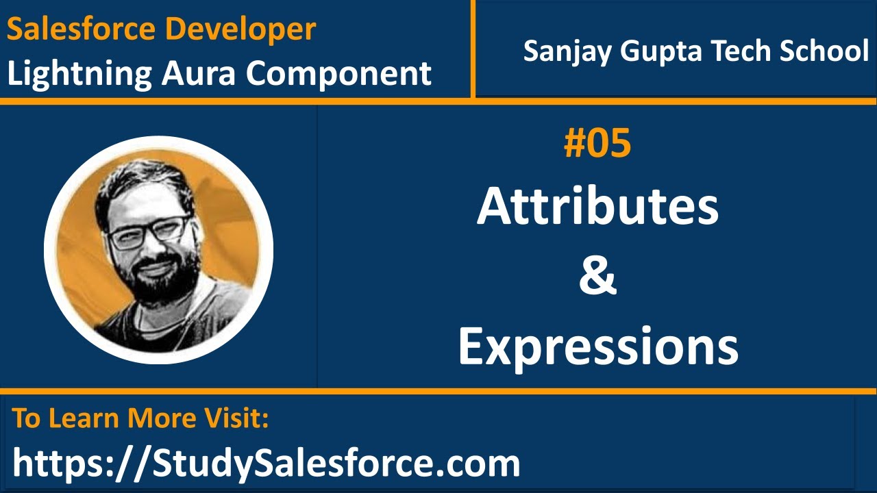 05 Attributes and Expressions in Aura Component | Lightning Aura ...