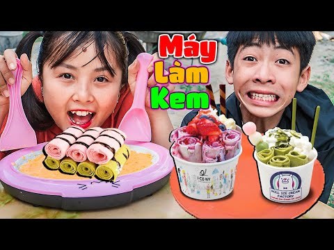 Sang Nhà Bạn Chơi - Máy Làm Kem Cuộn Thái Lan Của Chị Hằng ❤ KN CHENO Chị Hằng