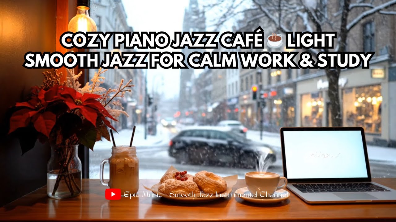 Cozy Piano Jazz Café ☕ Light Smooth Jazz for Calm Work & Study - YouTube