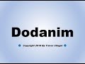 How to pronounce dodanim