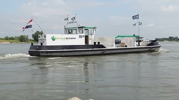 2. 19 minuten SCHEPEN kijken op de WAAL bij NIJMEGEN in 4K