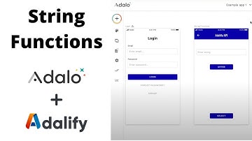 Adalo String Functions using Adalify API