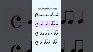 Easy rhythm practice with crotchets and quavers #musiclesson #education #shorts #rhythm #music