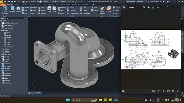 Cara Membuat pipa 3D di Autodesk inventor 2024 Sambungan