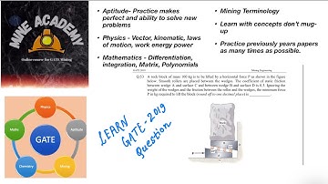 @mineacademy8251 learn gate 2019 questions using physics #gate mining
