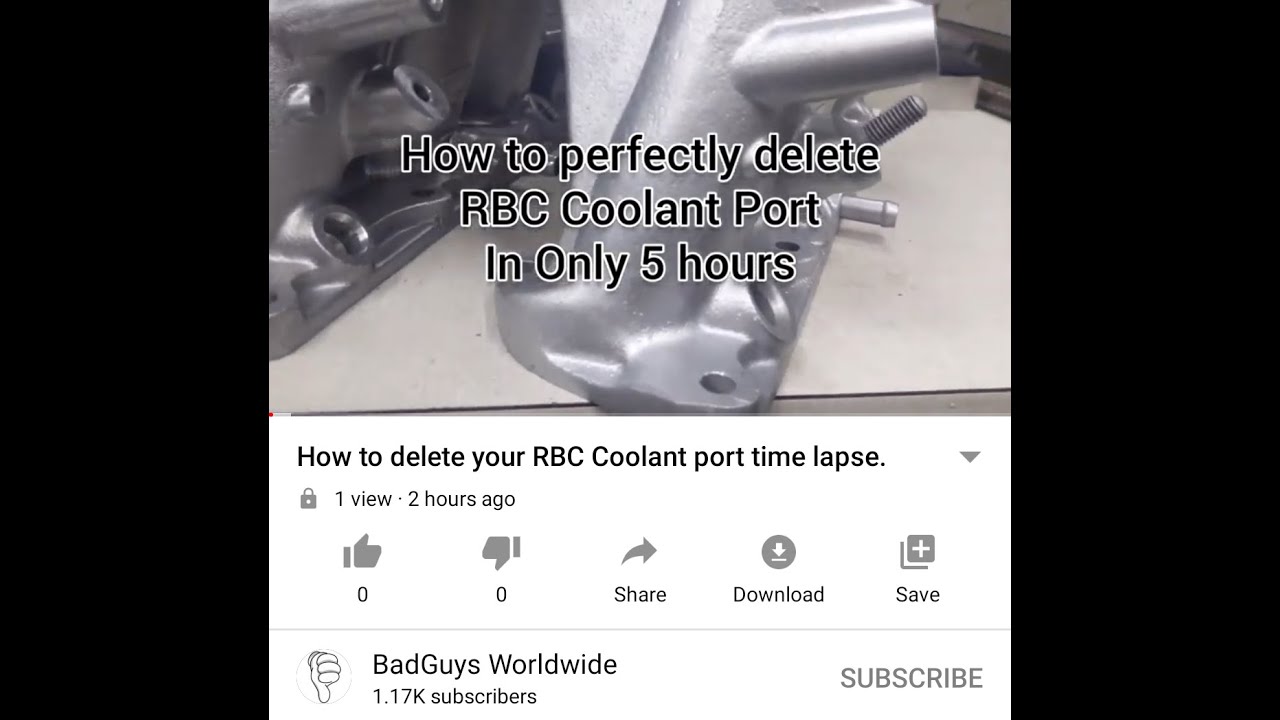 How to delete your RBC Coolant port time lapse. - YouTube