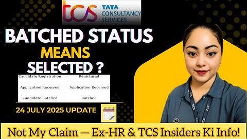 TCS NQT 2025 Result Update 🔍 | TCS Batched Status = Selected or Rejected? | Real Meaning Explained!