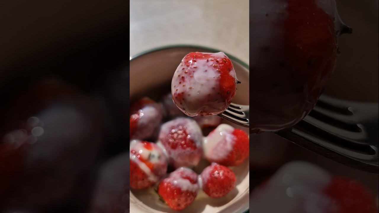 🍓Strawberry Snack Idea🍓Easy Dessert with Condensed Milk 
