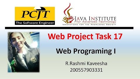 Java Institute || Web Programing 1 || eShop Project Task 17