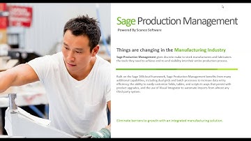 Production Management    A new Sage 100 Manufacturing Solution
