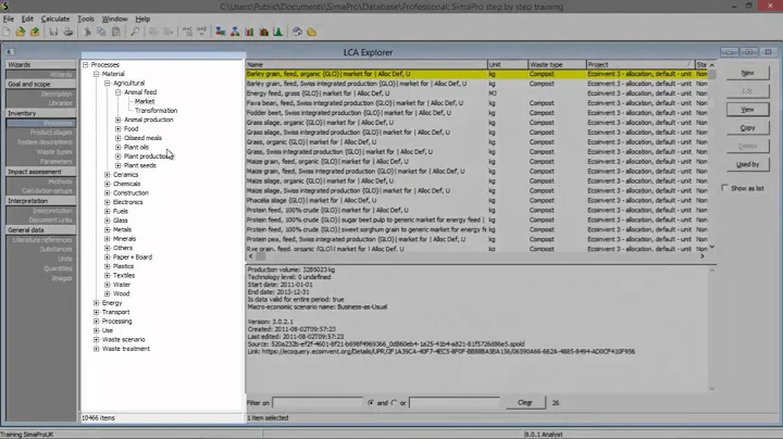 LCA with SimaPro 8: Tutorial 1