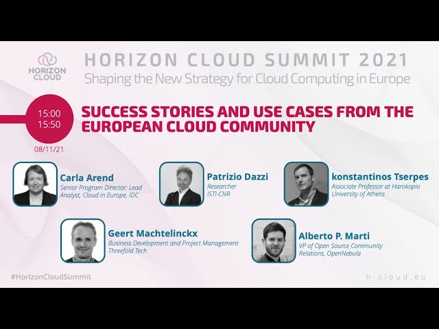 Success Stories and Use Cases from the European Cloud Community (DAY 1)