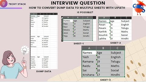 Excel Data Organization: Splitting Multiple Sheets with UiPath #techystack #rpa #interview #task