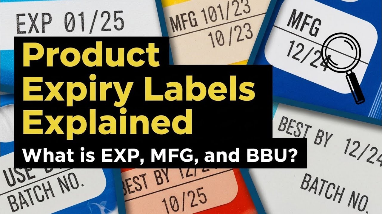Product Expiry Labels Explained | What is EXP, MFG, and BBU?