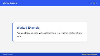 JSS 1 Computer Studies - Introduction to Microsoft Excel | Nigerian Curriculum
